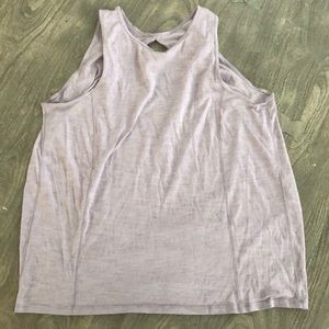 Purple lululemon cut out back muscle tank